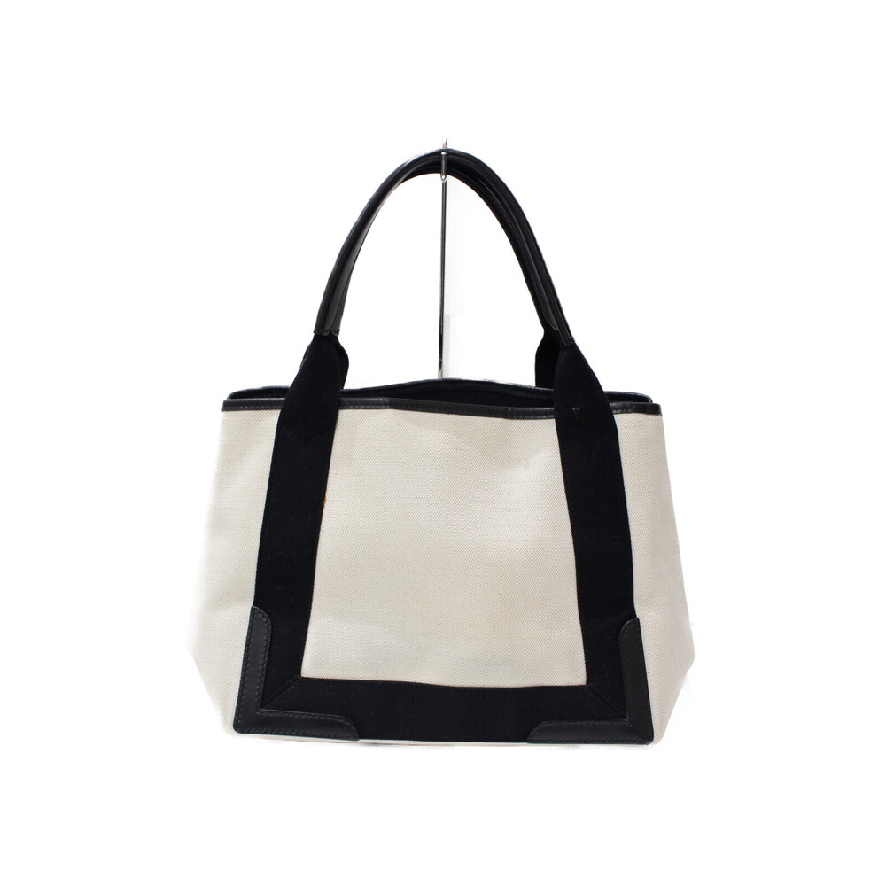 BALENCIAGA Navy Blue Cabas Shoulder bag Canvas leather off white black pouch - Picture 4 of 7
